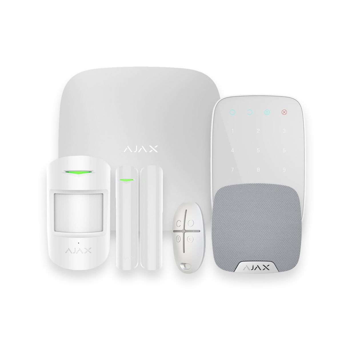 AJAX SET - EA-SET03-H2PW, Set d'alarme sans fil, Ethernet / Wifi / 3G Blanc