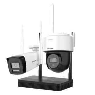 NKS424W03H - Kit de vidéosurveillance 4MP H.265 1x bullet + 1x dome PT WI-FI NVS