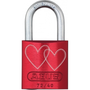 ABUS - Cadenas en aluminium 72/40 Rouge LoveLock 4