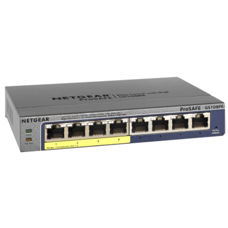 Switch 8/4 Port PoE Gigabit  (4xPoE), performance PoE totale 53 Watt_1