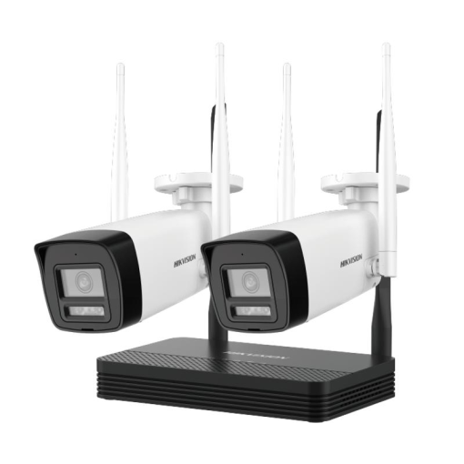 NKS424W0H - Kit de vidéosurveillance 4MP H.265 2x bullet WI-FI NVS