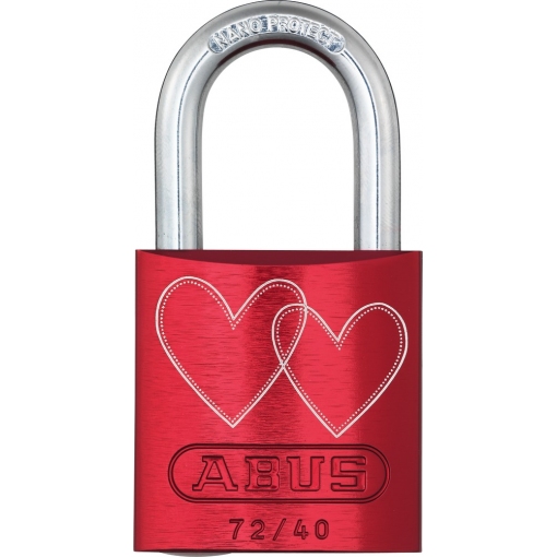 ABUS - Cadenas en aluminium 72/40 Rouge LoveLock 4